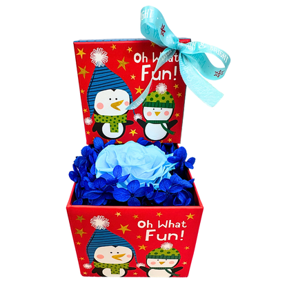 Christmas Rose Gift Box: A Tiny Treasure of Love - BLUE